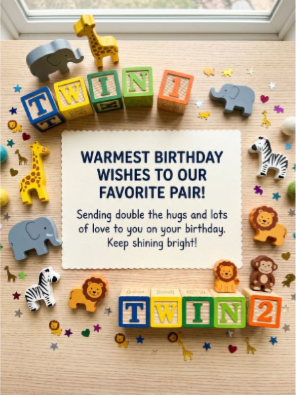 Birthday Wishes for Twins from Siblings