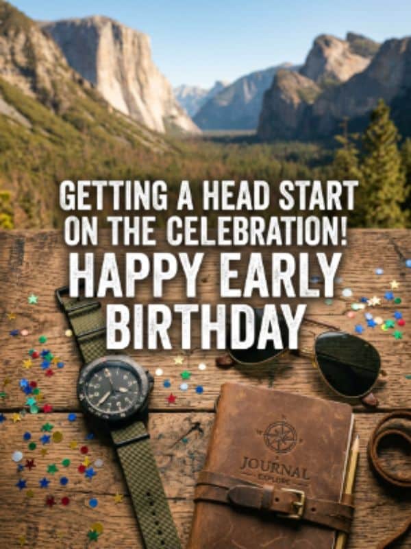 Cool Advance Wishes for Your Male Friend