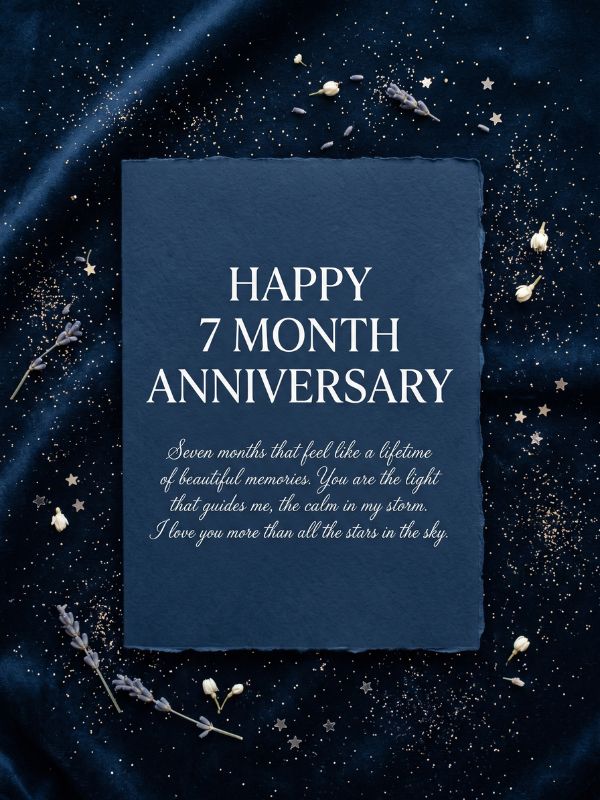 Deep & Emotional 7 Month Anniversary Messages
