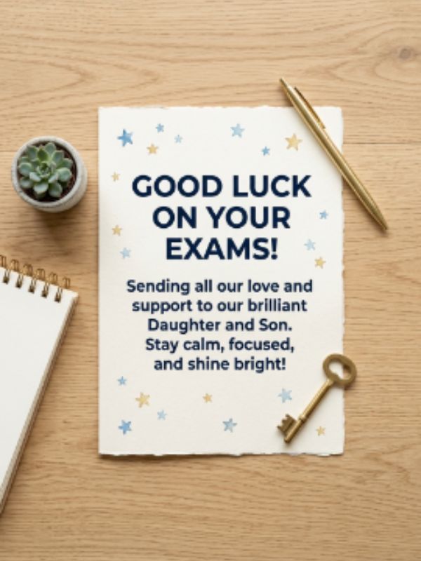Exam Success Wishes for Children Daughter and Son