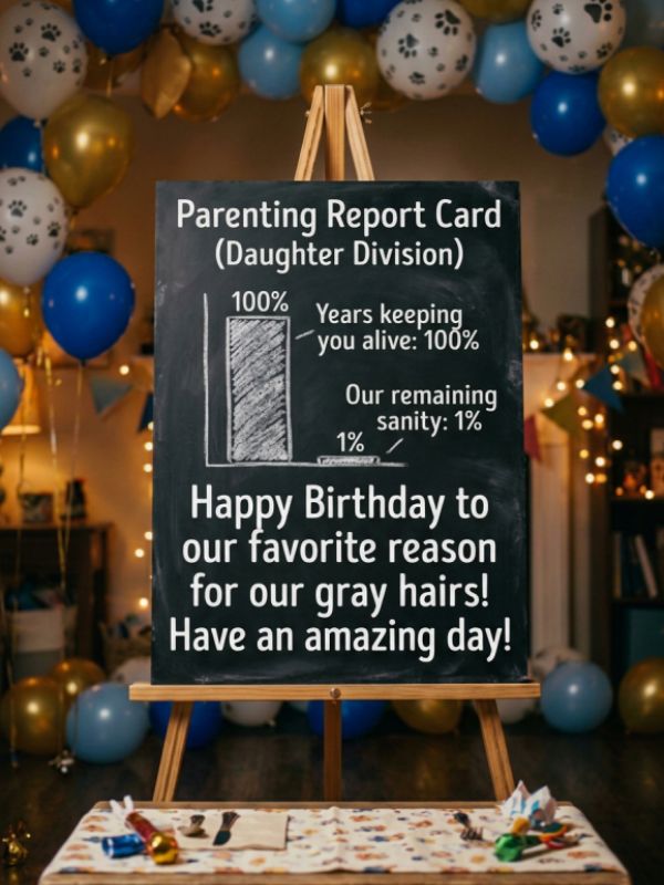Funny Birthday Wishes for Friend's Daughter