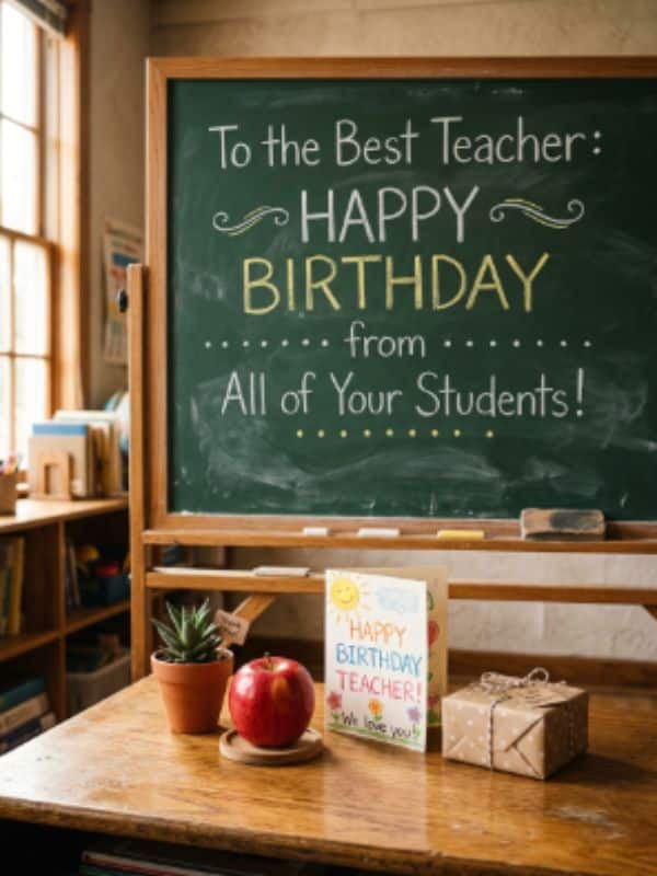 Happy Birthday Wishes for Teacher  from Students