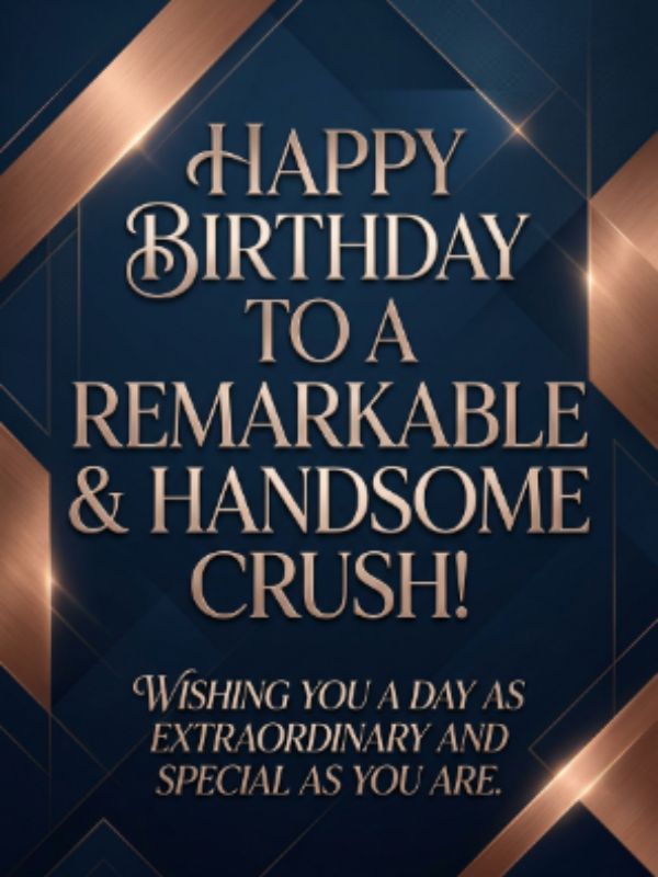 Happy Birthday Wishes for a Handsome Crush