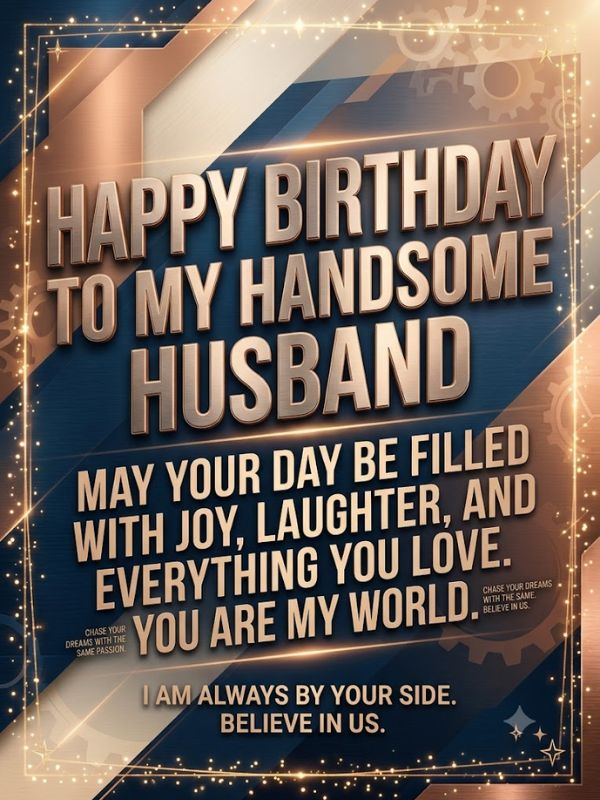 Happy Birthday Wishes for a Handsome Husband