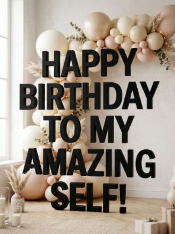 Short and Sweet Birthday Wishes for Myself Today
