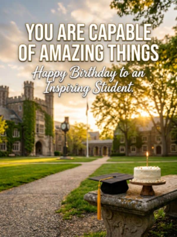 Uplifting Birthday Greetings to Boost a Student's Confidence