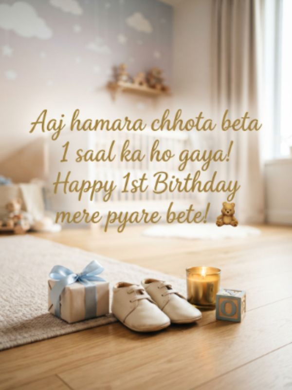1st Birthday Wishes for Son in Hindi