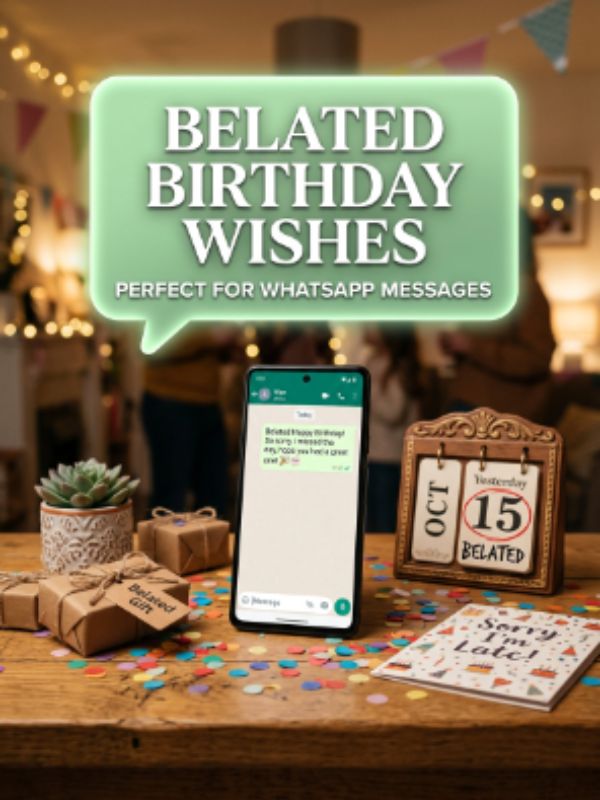 Belated Happy Birthday Wishes Perfect for WhatsApp Messages