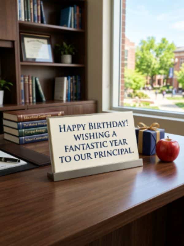 Brief Birthday Wishes for Principal