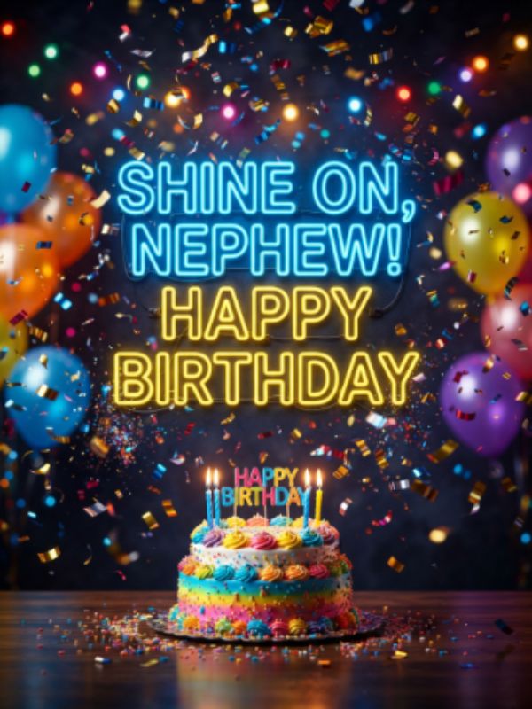 Bright Birthday Wishes for Nephew Shine Through