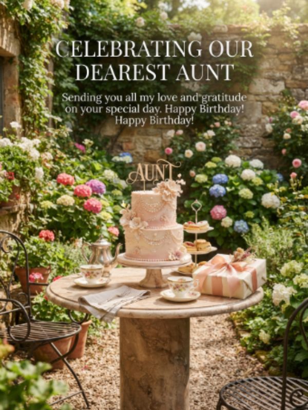 Caring Happy Birthday Wishes for Maternal Aunt