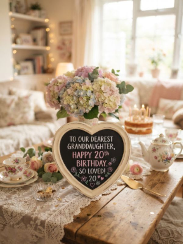 Cute 20th Birthday Wishes Adorably Giving Unto Granddaughter