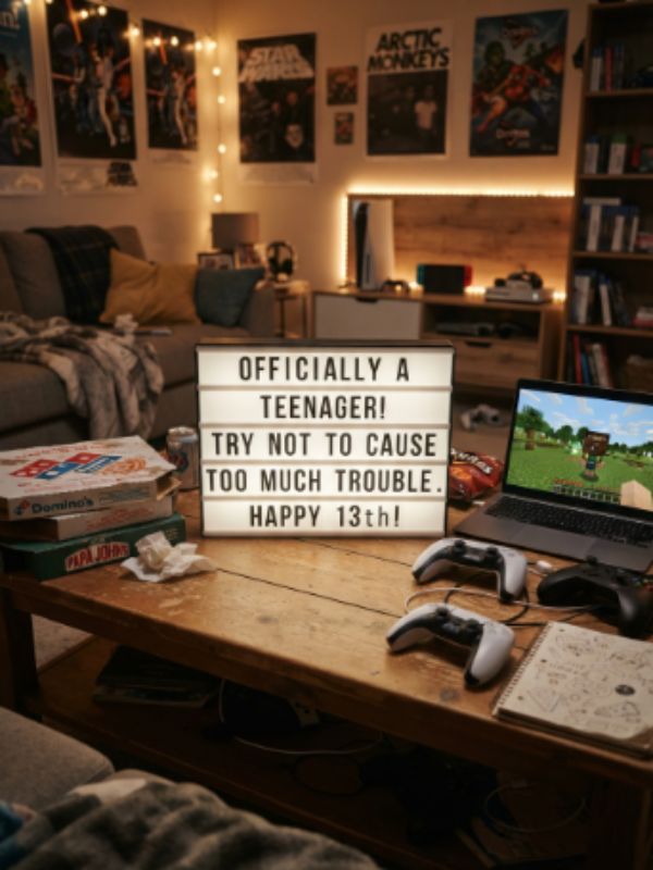 Funny 13th Birthday Wishes Conveying Joy Towards Friend