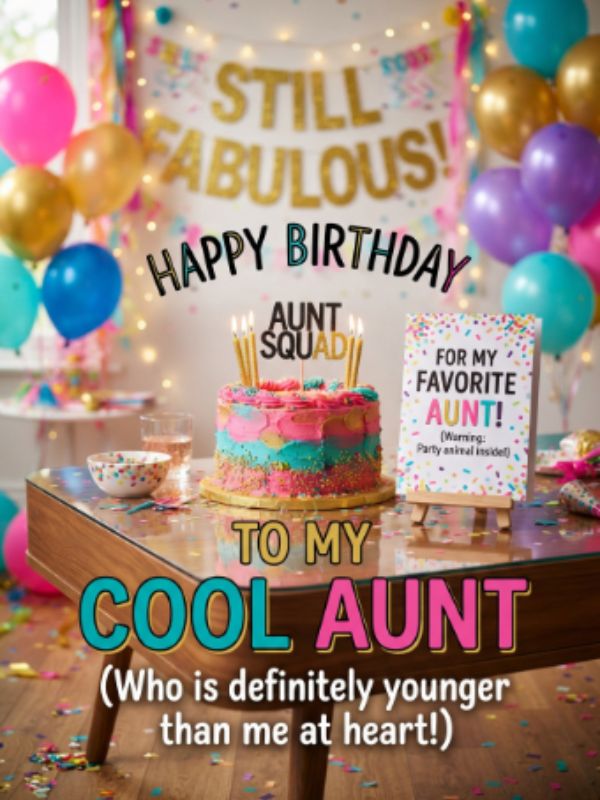 Funny Birthday Wishes for Aunty Like Friend