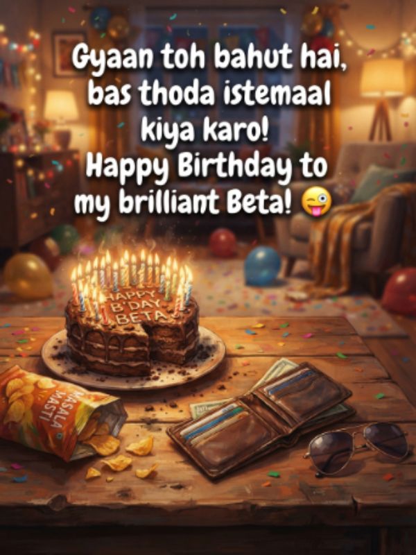 Funny Birthday Wishes for Son in Hindi