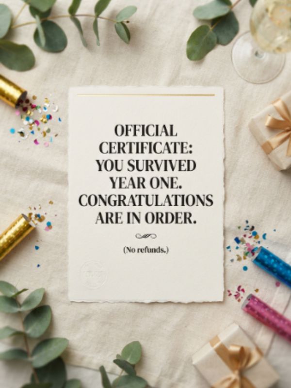 Funny Happy 1st Wedding Anniversary Wishes