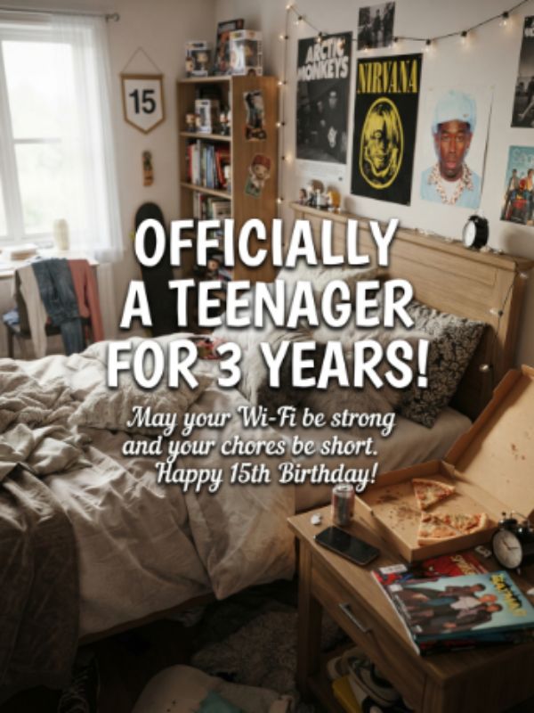 Funny & Witty 15th Birthday Wishes Guaranteed Spark Laughter