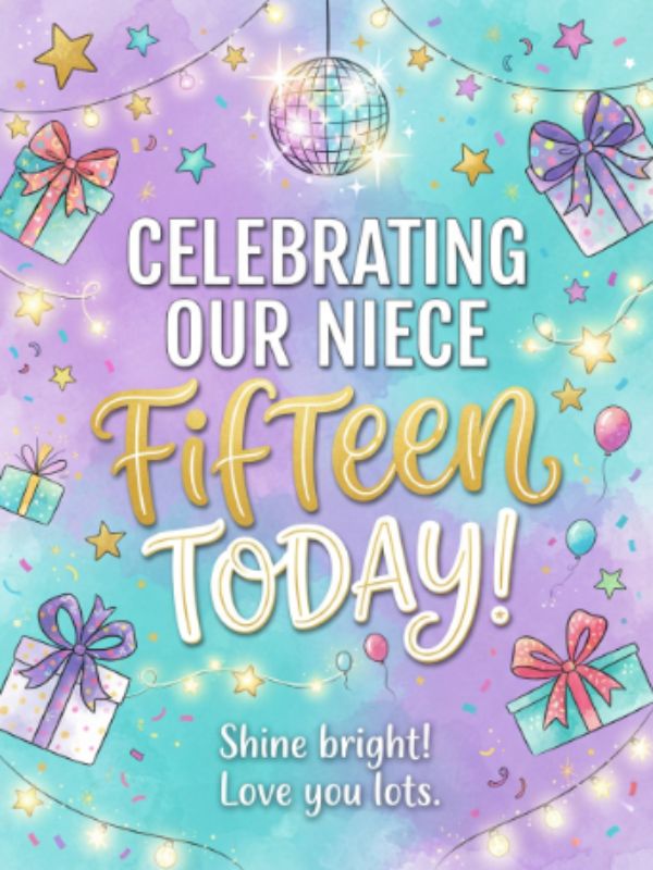 Happy 15th Birthday Wishes for Niece