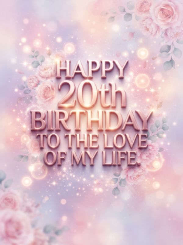 Happy 20th Birthday Wishes For Girlfriend