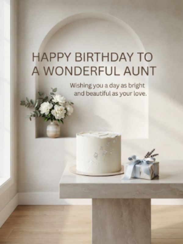 Short Heart Touching Birthday Wishes for Aunt