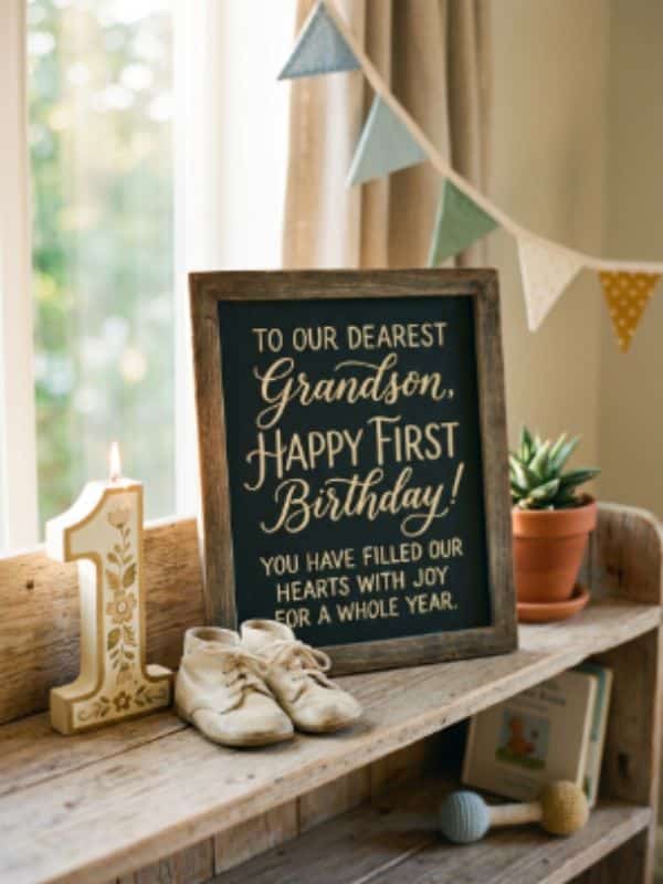 Heart Touching Birthday Wishes for Grandson on His First Birthday