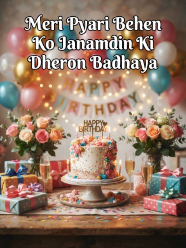 Heart Touching Birthday Wishes for Sister in Hindi English