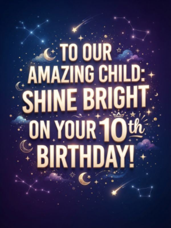 Heartfelt 10th Birthday Wishes for a Growing Child