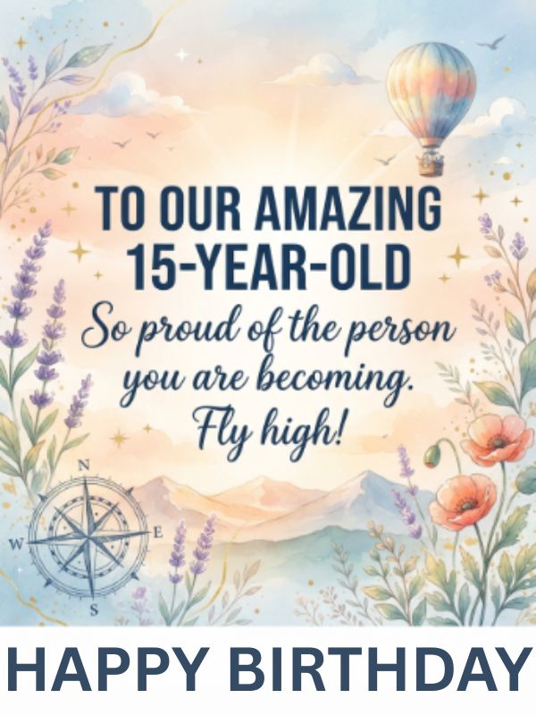 Heartfelt 15th Birthday Wishes From Mom