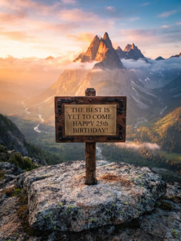 Inspirational 25th Birthday Wishes to Motivate