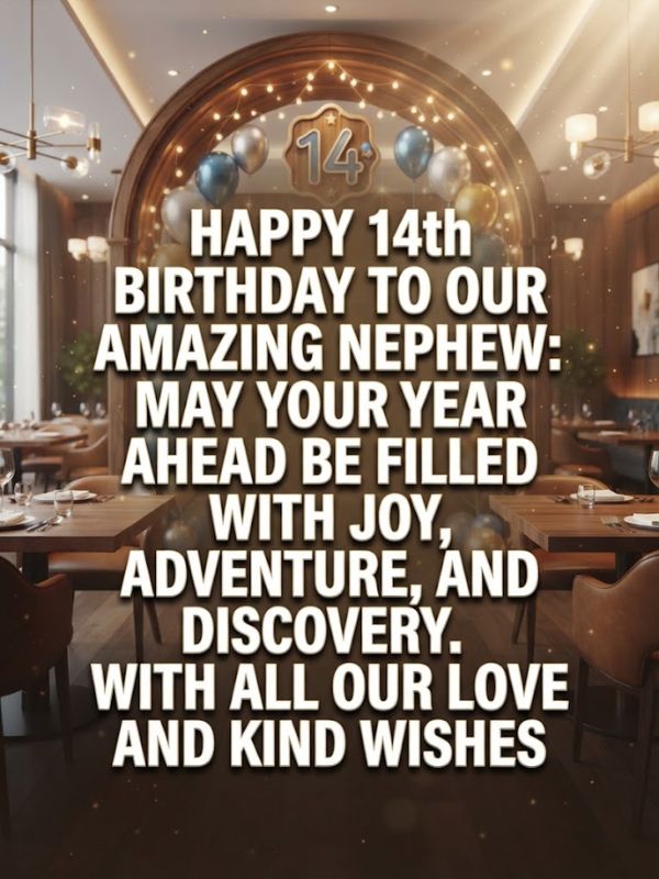 Kind Wishes for a Nephew Entering 14
