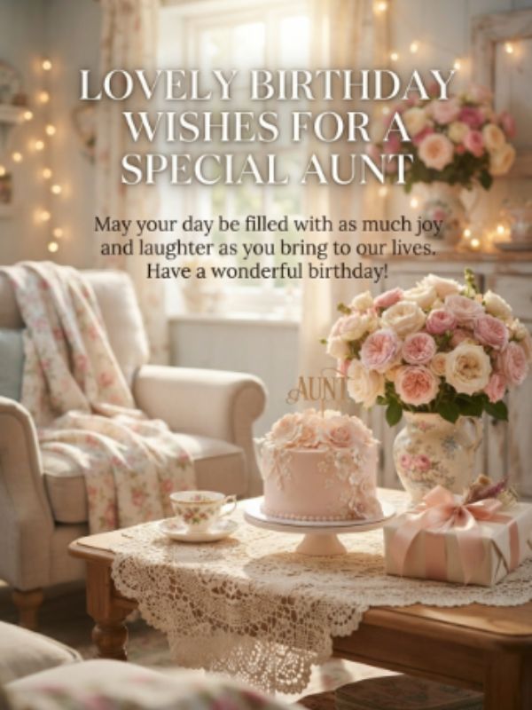 Lovely Birthday Wishes for Aunt To Make Her Smile