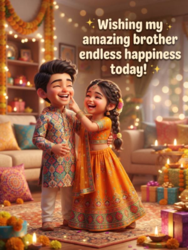 Make Brother Smile With Cute Wishes Today