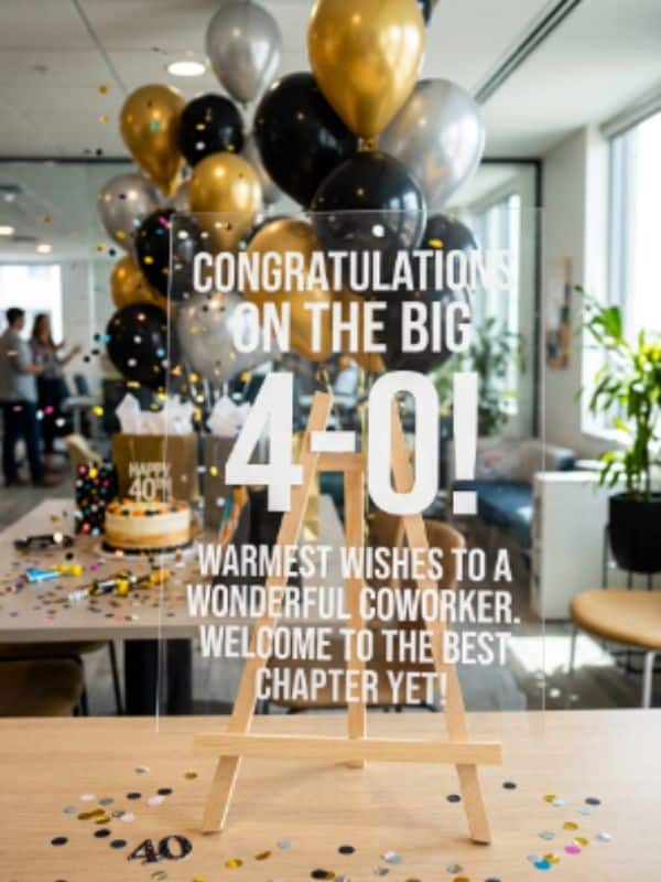 Milestone Birthday Wishes For Coworker Turning Forty Today