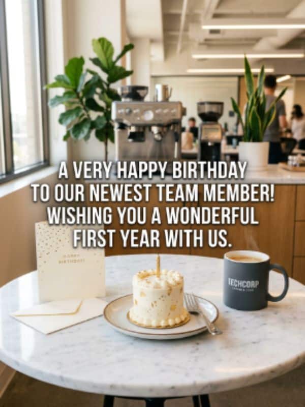 New Hire Birthday Wishes For Coworker Just Joined Us