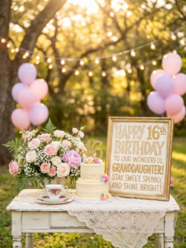 Playful 16th Birthday Wishes for Your Granddaughter