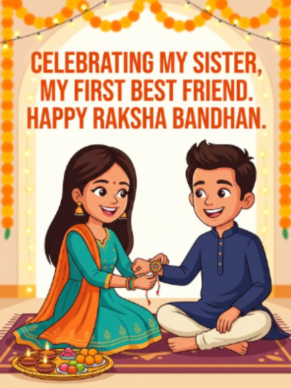 Raksha Bandhan Wishes For Sister Who Is Your First Bestie