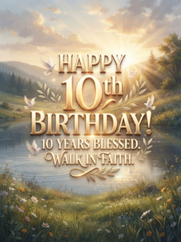 Religious 10th Birthday Wishes Filled with Gods Blessings