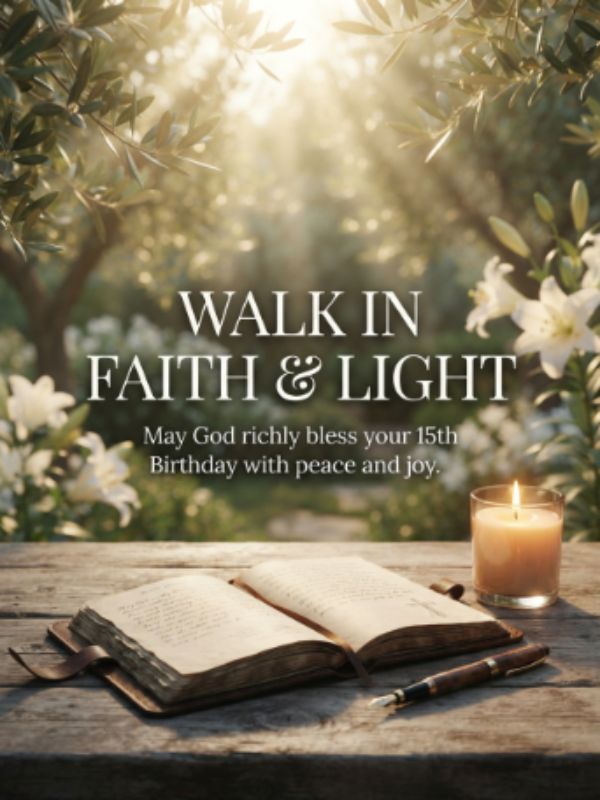 Religious 15th Birthday Wishes Full Of Blessings