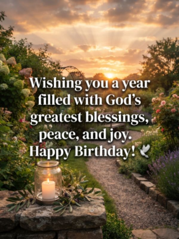 Religious Birthday Wishes with Divine Blessings