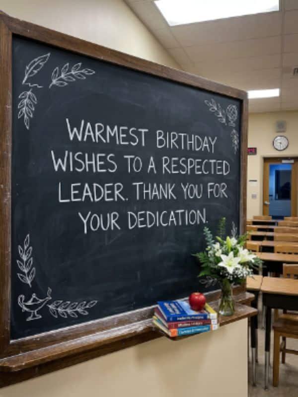 Respectful and Professional Birthday Messages for Principal
