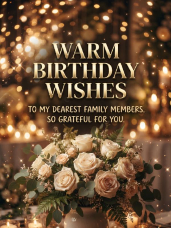 Short Birthday Wishes for Family Members You Love