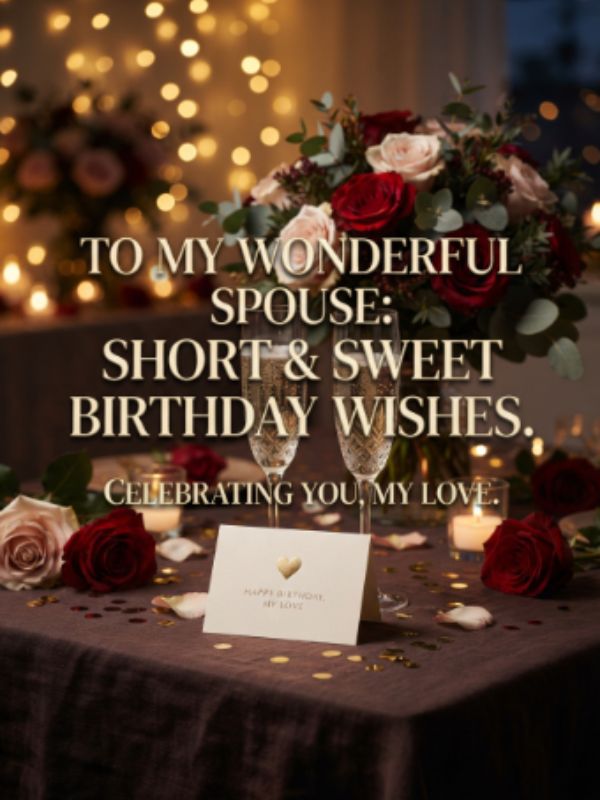 Short Birthday Wishes for Husband/Wife