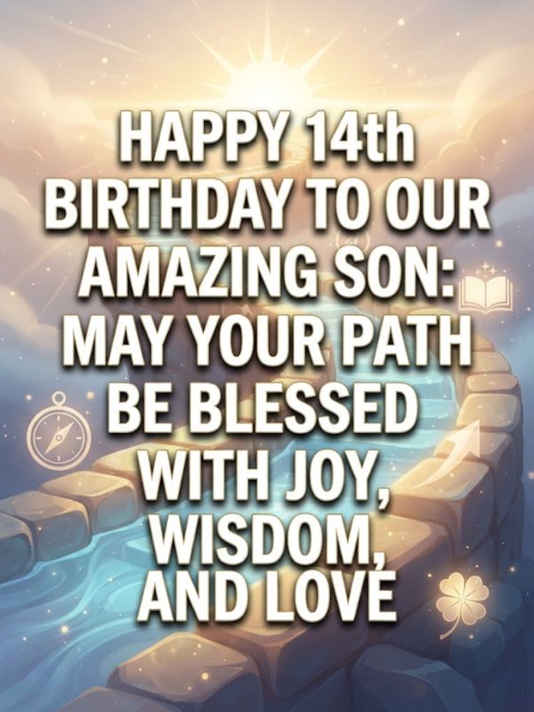 Simple Yet Full of Love 14th Birthday Wishes for Son