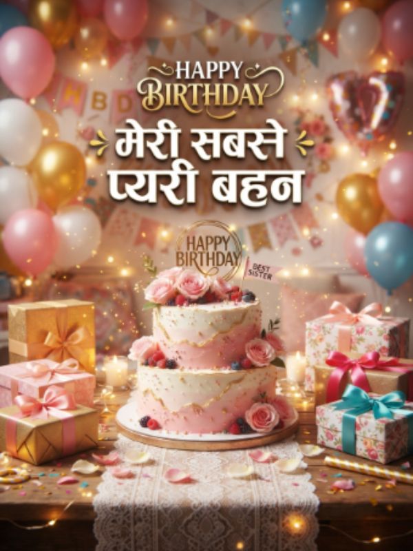 Sister Birthday Wishes in Hindi English Text for Instagram