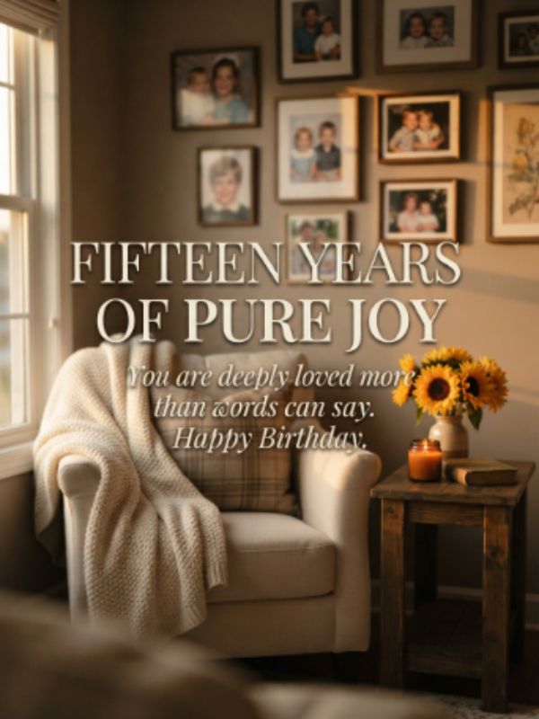 Touching 15th Birthday Wishes Conveying Deep Love