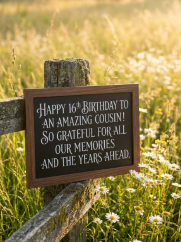 Touching 16th Birthday Wishes for Your Cousin