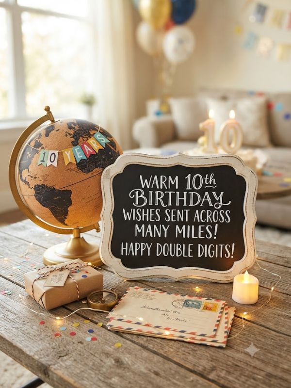 Warm 10th Birthday Wishes Sent Across Many Miles